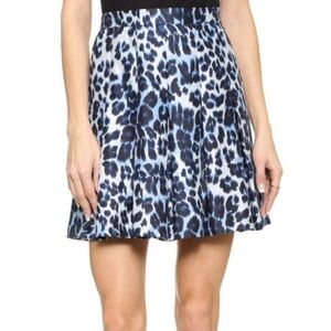 Women's Diane Von Furstenberg Blue Pleated Skirt - Size 8 NWT